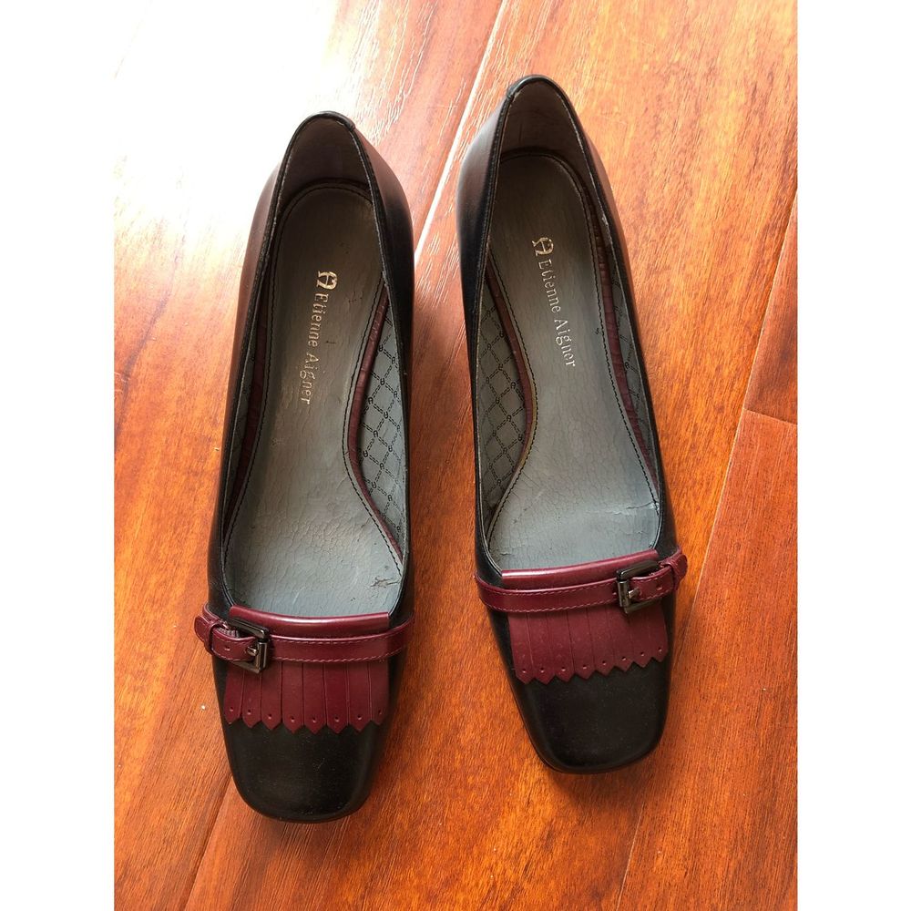 Preloved genuine leather Etienne Aigner VINTAGE black size 7